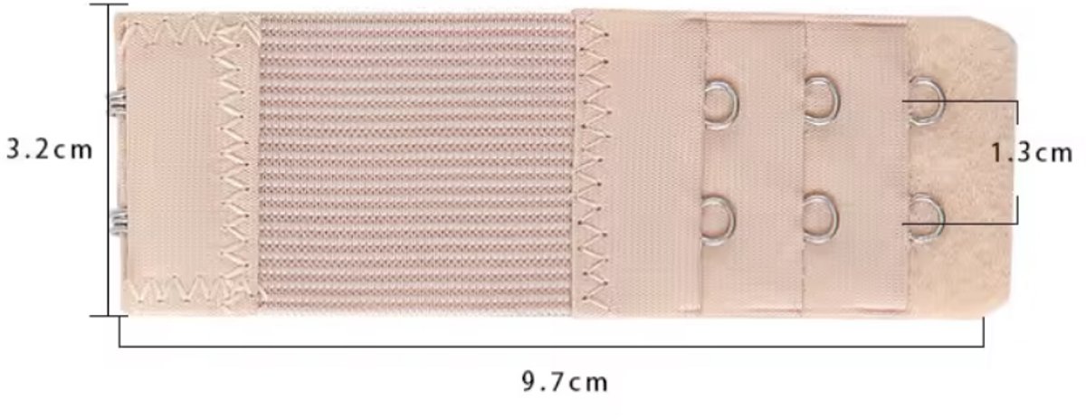 BH verlengstuk- BH verlenger - beige - 2 haakjes