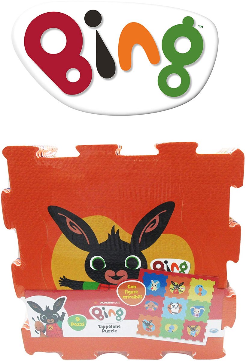 SnelShoppen - ODS 48402 BING puzzelmat 9 tegels - Hoge kwaliteit, Beschermt tegen stoten, Compatibel met andere ODS tapijten, Ideaal voor kinderen en
