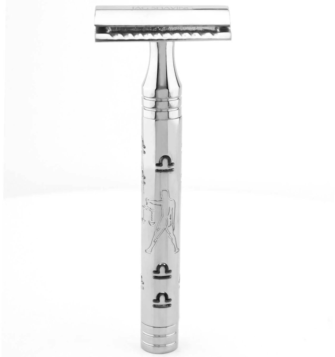JAG Safety Razor – RVS Double Edge Scheermes – Libra Weegschaal Gravure