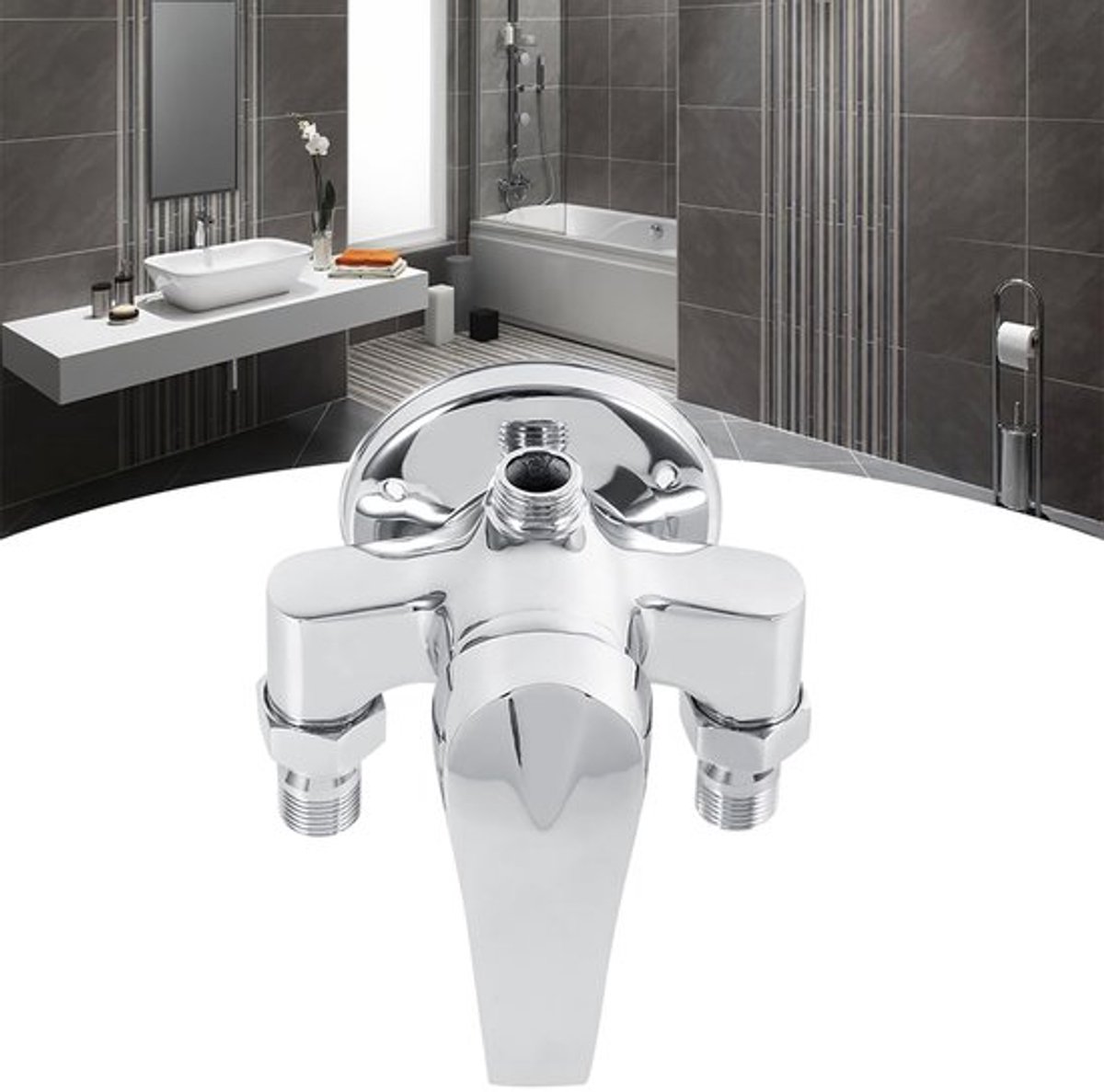 Mengkraan Hoogwaardig Koper - Wanddouche - Temperatuurmixer - Ergonomische Handgreep - Krasbestendig - Duurzaam Gebruik - Douchekraan