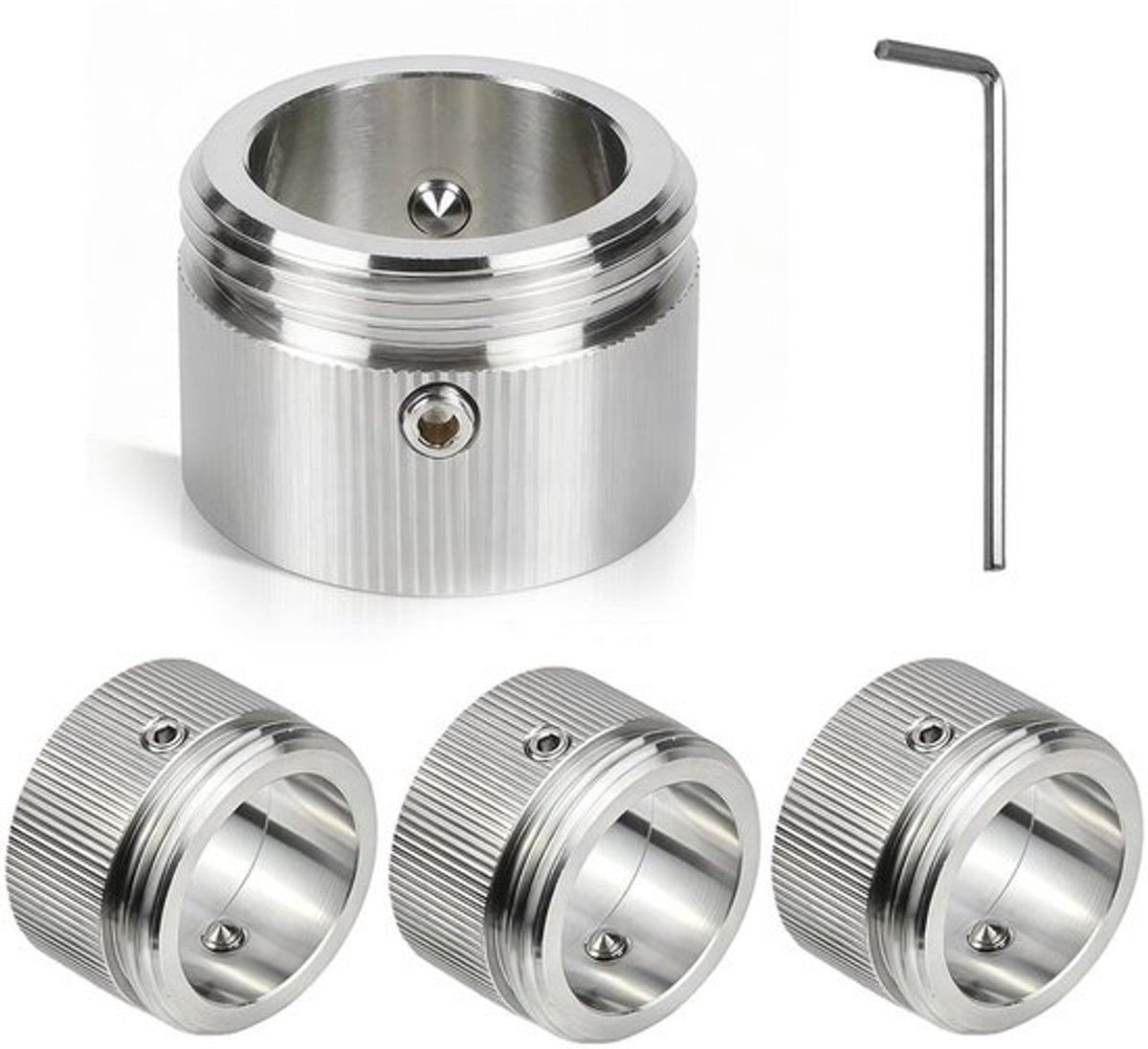 Set van 4 Verwarmingsventieladapters van Roestvrij Staald