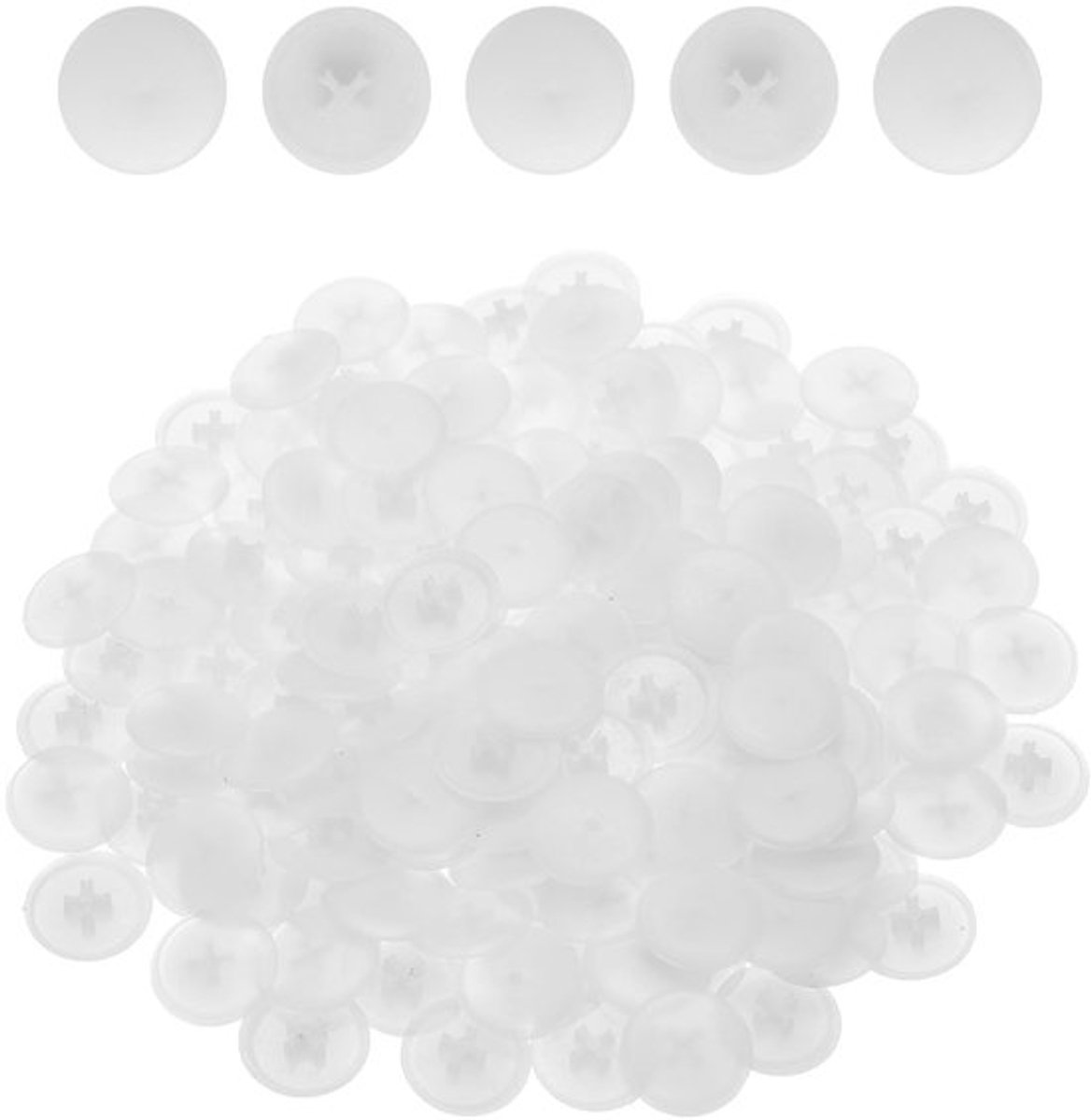 Schroefdoppen 158 stuks - 17 mm plastic - Snap-in ontwerp - Decoratieve dop - Bescherming tegen vocht - Hoogwaardig kunststof - Schroefdeksels