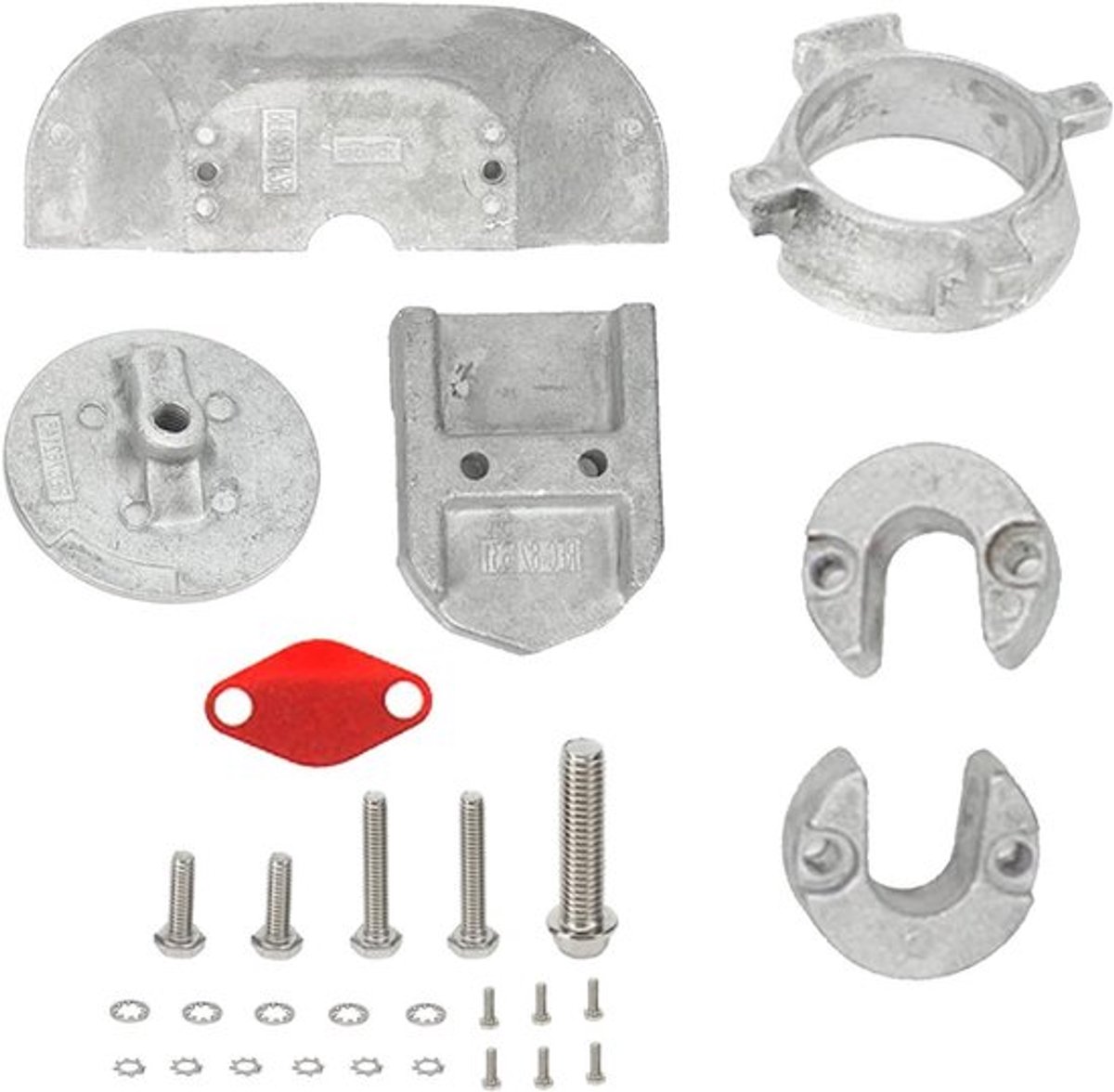 Aluminium Anode Set voor Mercruiser Alpha One Gen 2, Roestvrij Staal, Hoge Sterkte, Duurzaam en Betrouwbaar