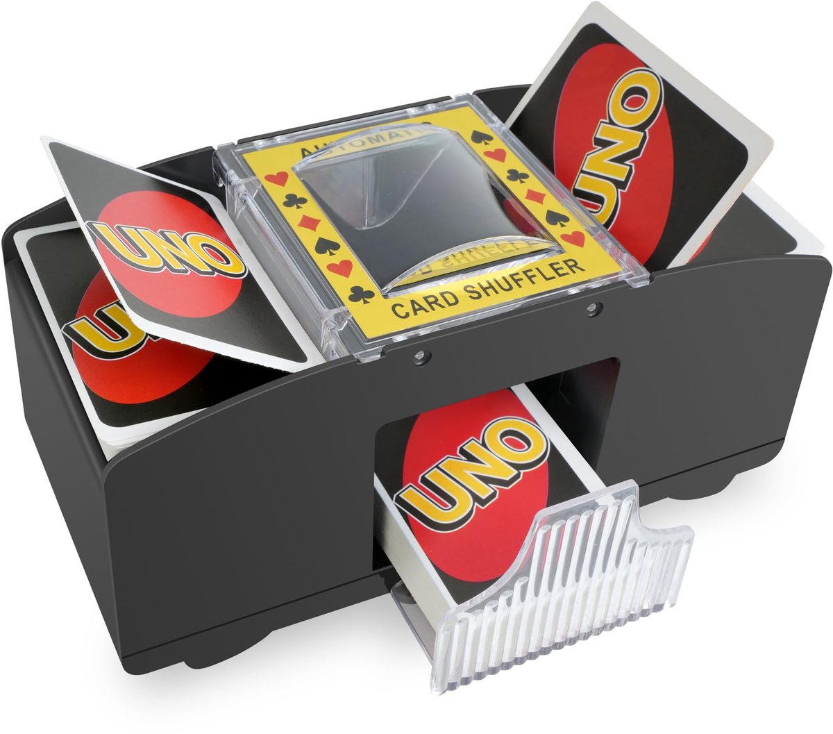SnelShoppen - Elektrische Kaartspelmixer voor 1-2 Decks, Automatische Speelkaartenmixer voor Poker en Blackjack, Batterij Aangedreven, Perfect voor Fa