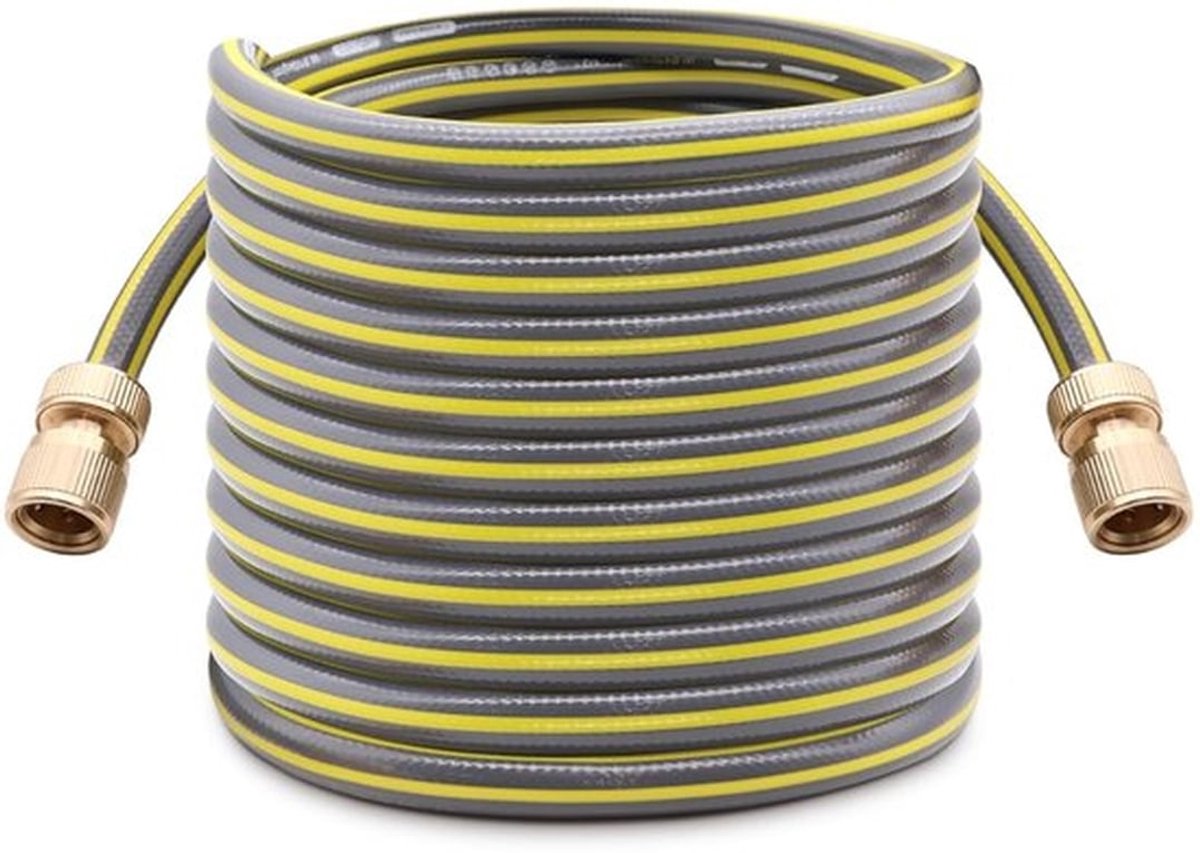 Tuinslang 5 meter - Flexibele Slang - Messing Connectoren - Knikbestendig - Tuinslanghouder - Perfect voor Besproeien - Waterslang