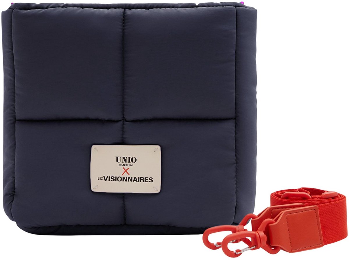 Unio Hamburg x Les Visionnaires schoudertas Puffy Unio Miyu Navy donkerblauw