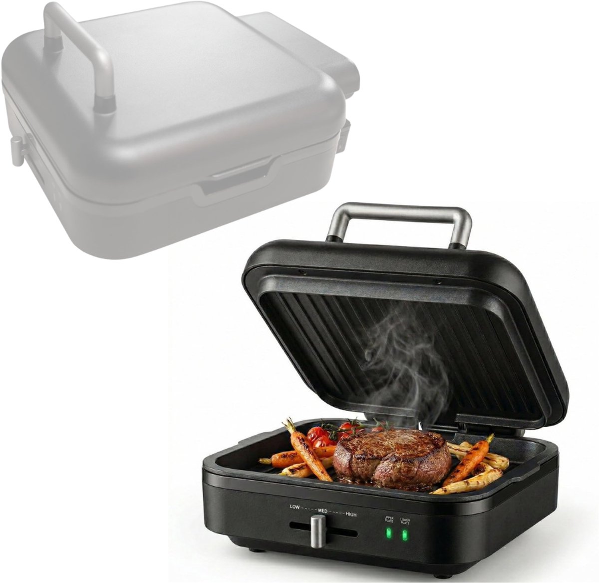 ApexArte® Contactgrill - Tosti Apparaat - Tosti-ijzers - Panini Grill - Zwart