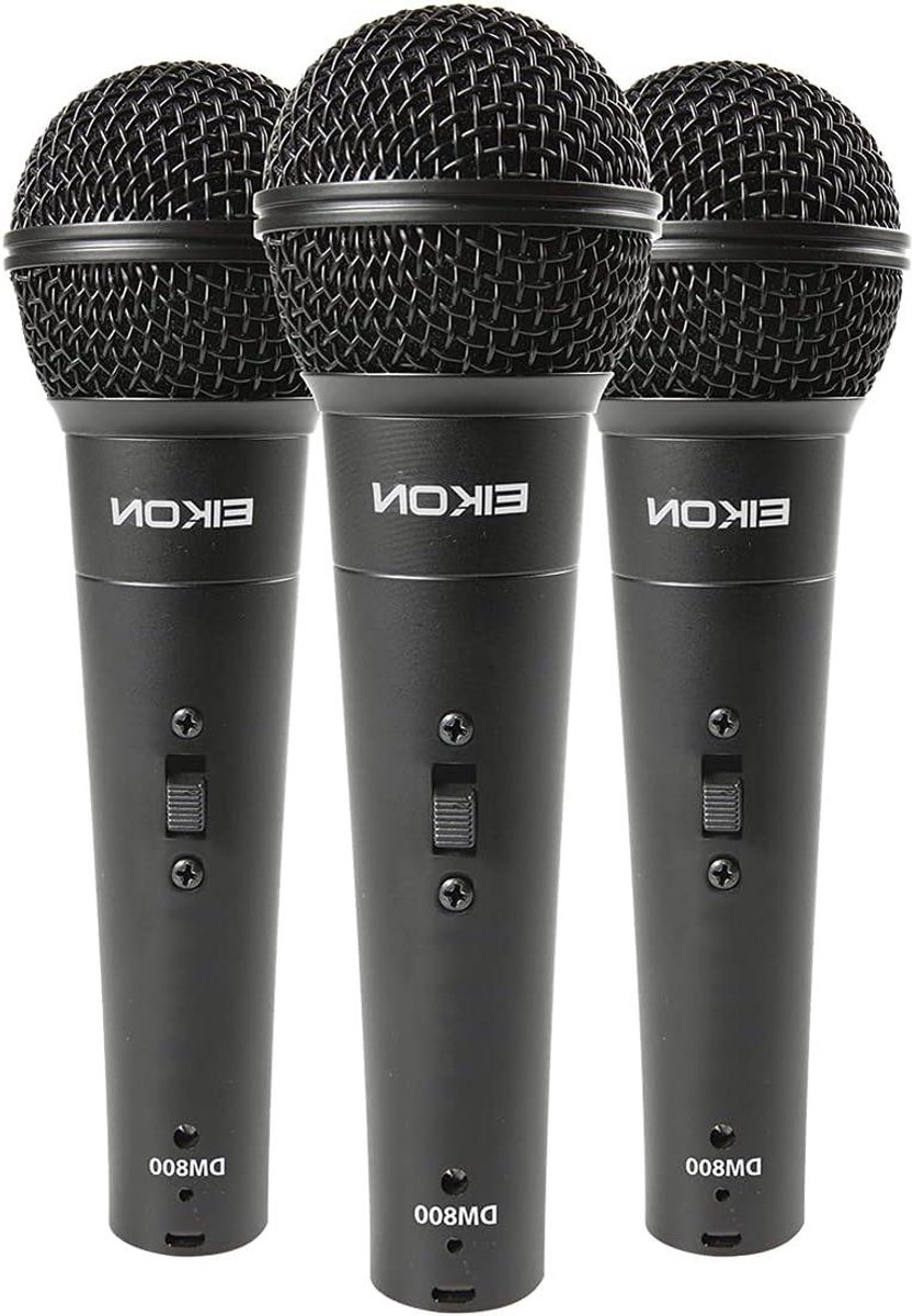 Dynamische Microfoons - Zang Microfoon Set - Muziek Opnemen - Set van Drie - 3 Klemmen - Zwart