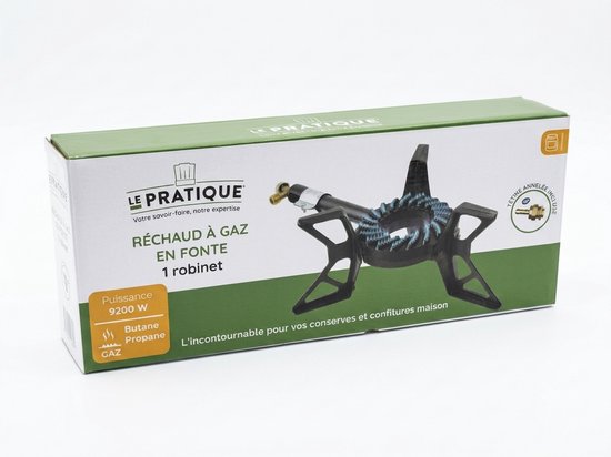 Le Pratique | Gietijzeren Gasbrander | Zware kwaliteit Wokbrander met 1 krachtige brander | 9200W | Geschikt voor paellapannen, dutch-oven, wokken, wecken, etc. | Aanbevolen: 30mbar of 50mbar gasdrukregelaar (excl.) | From France — afbeelding 2