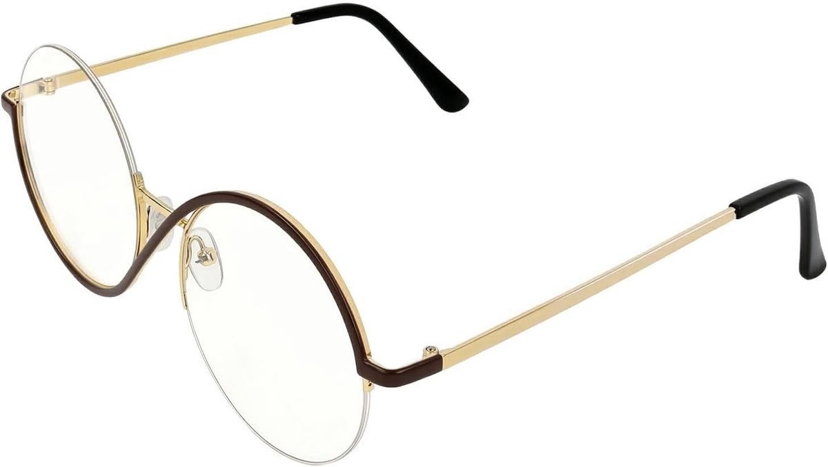 Ronde Metalen Bril voor Cosplay, Perfect voor Heksen Kostuum en Verkleedpartijen, 1 Stuk