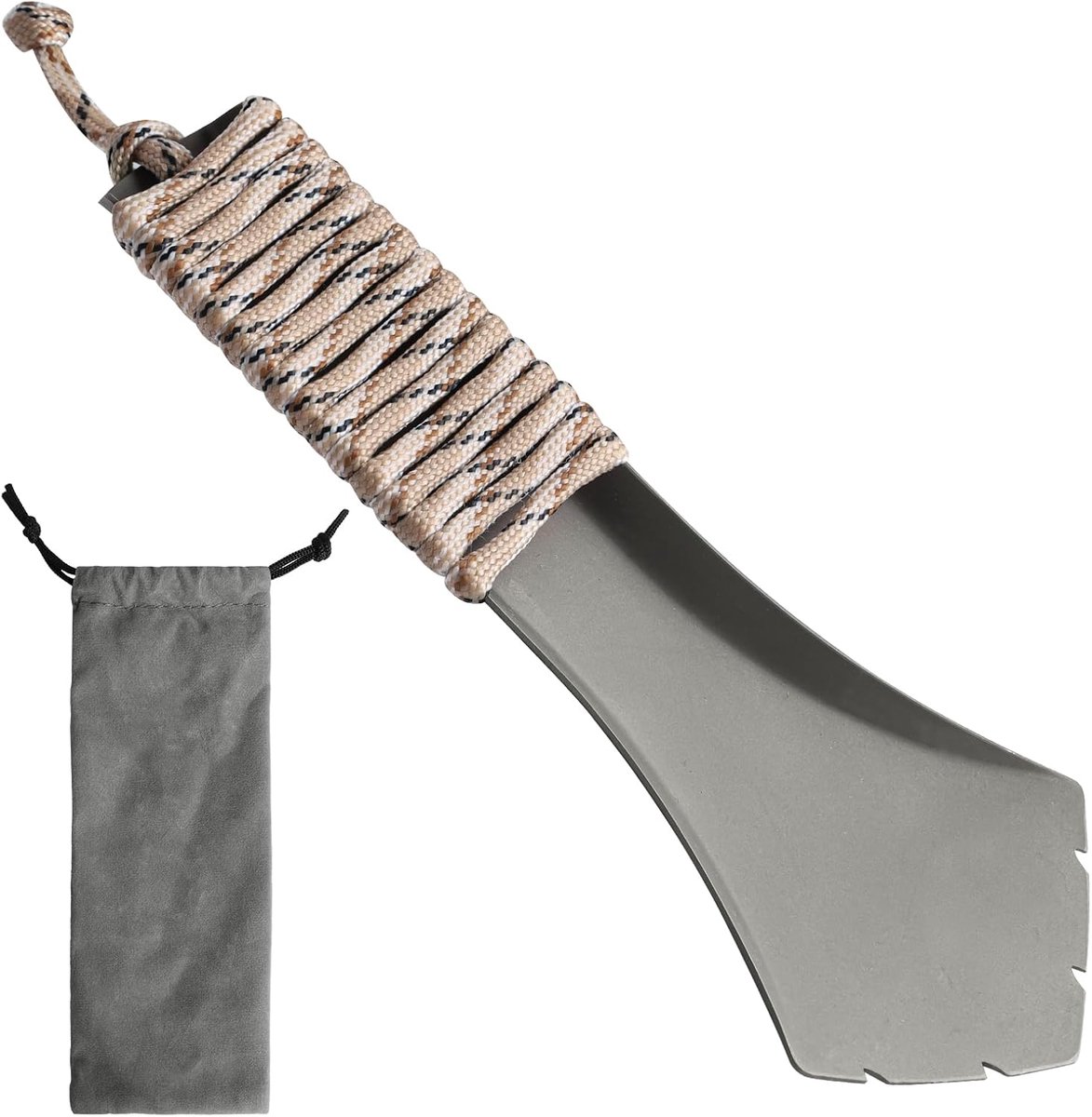 SnelShoppen - Ultraleichte Camping Schep met Handschlaufe en Tas | Compacte Mini Tuinschep & Hiking Tool voor Tuinieren, Robuust Multitool voor Wandel