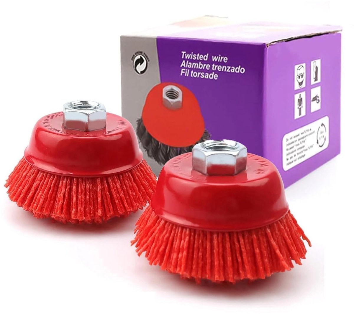 Bowl borstel 65mm - nylon borstel - voor ontroesten en schuren - krachtige reiniging - ShopVlot