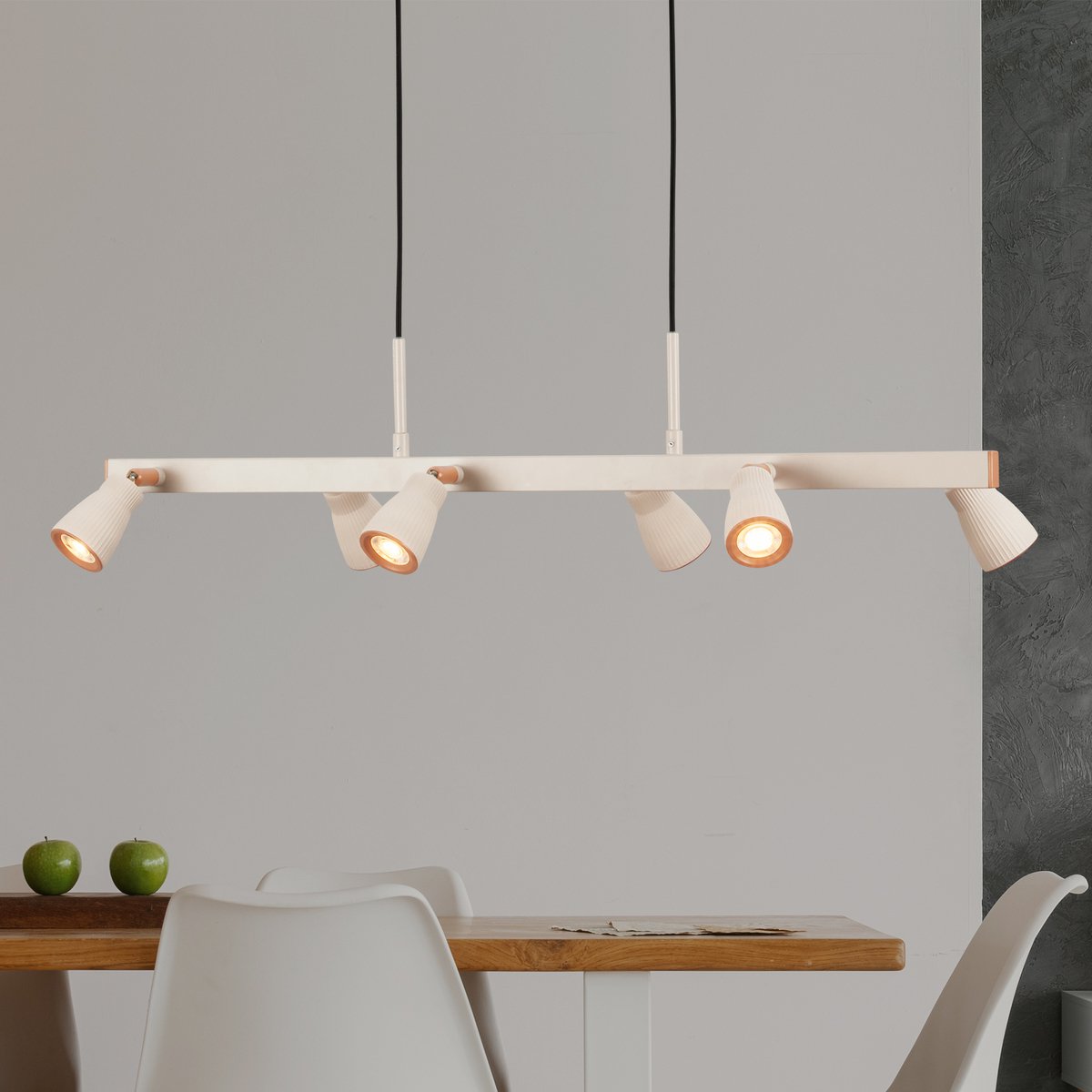 BRILONER Riffle - Hanglamp eetkamer - met warm wit licht - woonkamer lamp - 21W - draaibaar & kantelbaar - 80.5 x 120 cm