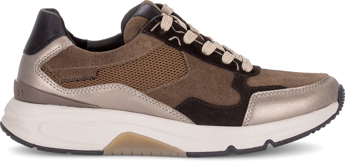 Gabor Rollingsoft Sneaker Bruin Suede Combi 0103.02.007