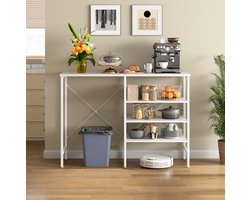 MODENUIT Opbergrek – Vrij Combineerbaar – Voor Keuken, Woonkamer, Kelder En Garage – Wit – 120x40x85,5 Cm
