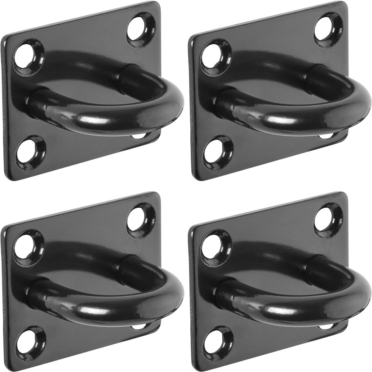 4 x sjorogen 50x40 V2A roestvrij staal SS304 zwart