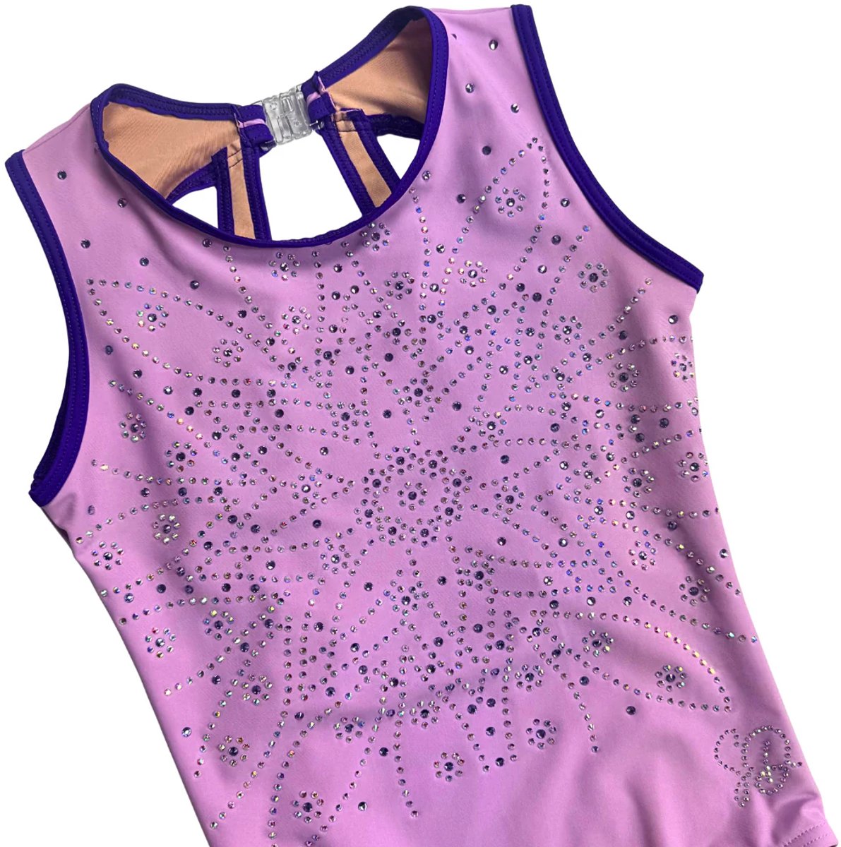 Sparkle&Dream Turnpakje Sterre Lila - Maat CLA 128-134 - Gympakje voor Turnen, Acro, Trampoline en Gymnastiek
