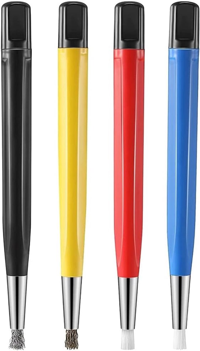 Rustverwijderingspennen en Borstels voor Polijsten van Horlogeonderdelen - Fiberglass, Messing, Staal en Nylon Schoonmaaksets