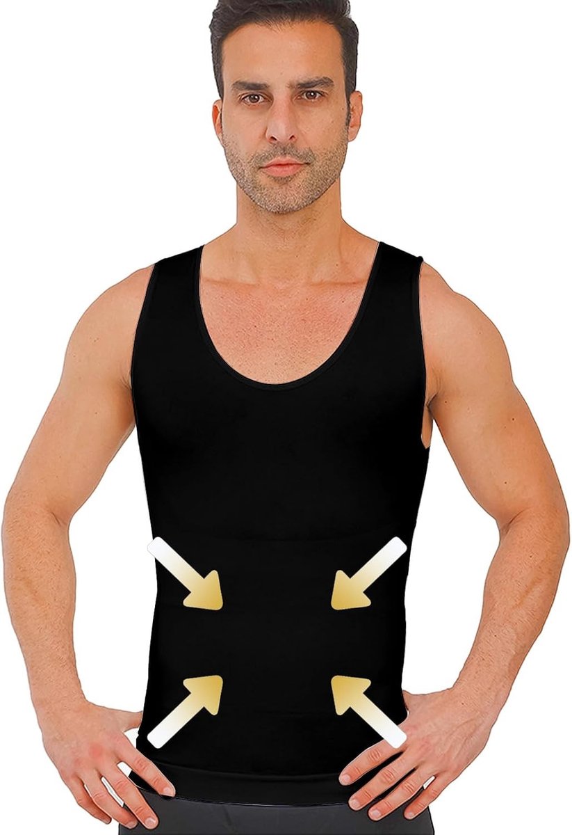 Heren Compressie Vest voor Tummy Control - Elastische Slanker Taille Trainer en Shapewear voor Training en Sportactiviteiten