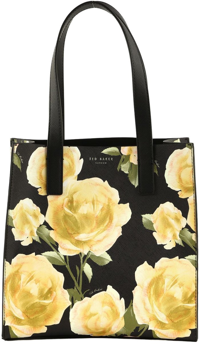 Ted Baker schoudertas Tapacon Floral Print Small Icon Bag Black zwart