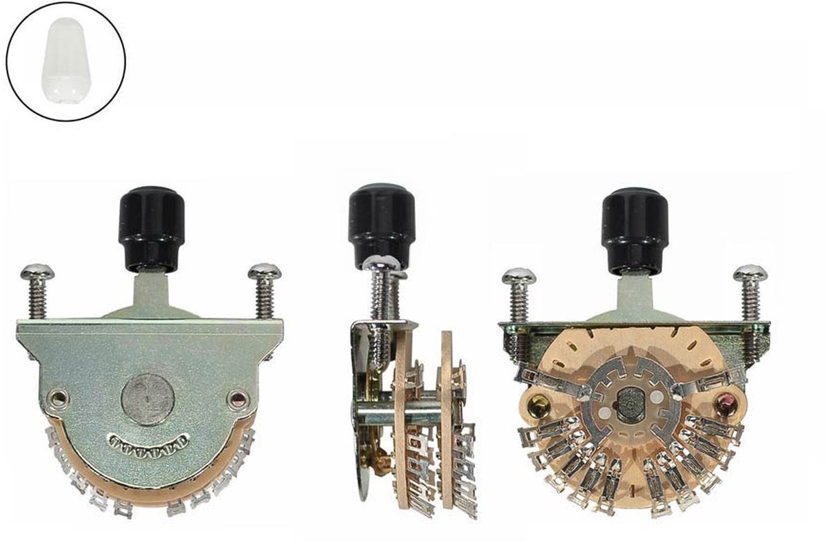 Fender 992251000 lever switch, 5-way Super Switch, for custom wiring, bolts and cap included