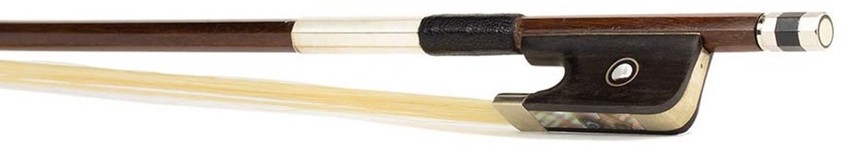 ELS BA-25/12 strijkstok altviool,1/2, brazielhout, achthoekige stok, ebben slof, parijs oog, nikkelen montuur