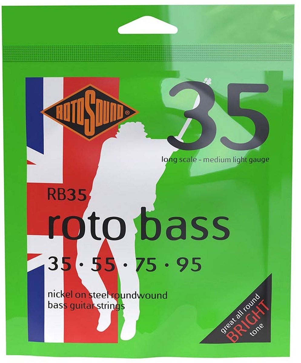 Rotosound RB35 Bassnaren Set Nickel Wound Medium Light Gauge (035-095)