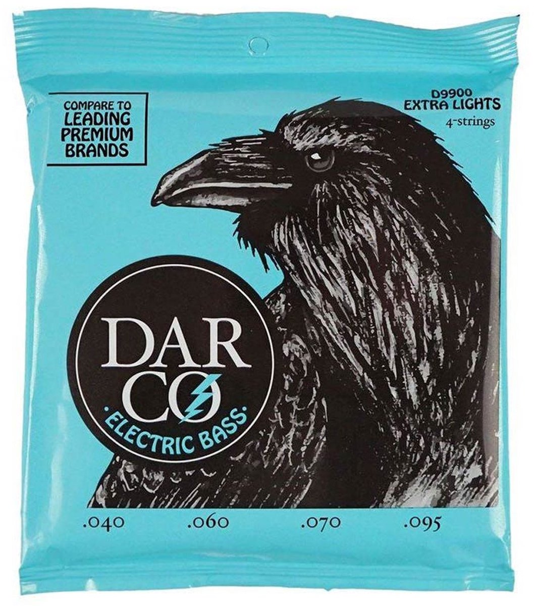 Darco D9900 Bassnaren Set Nickel Wound Extra Light (040-095)