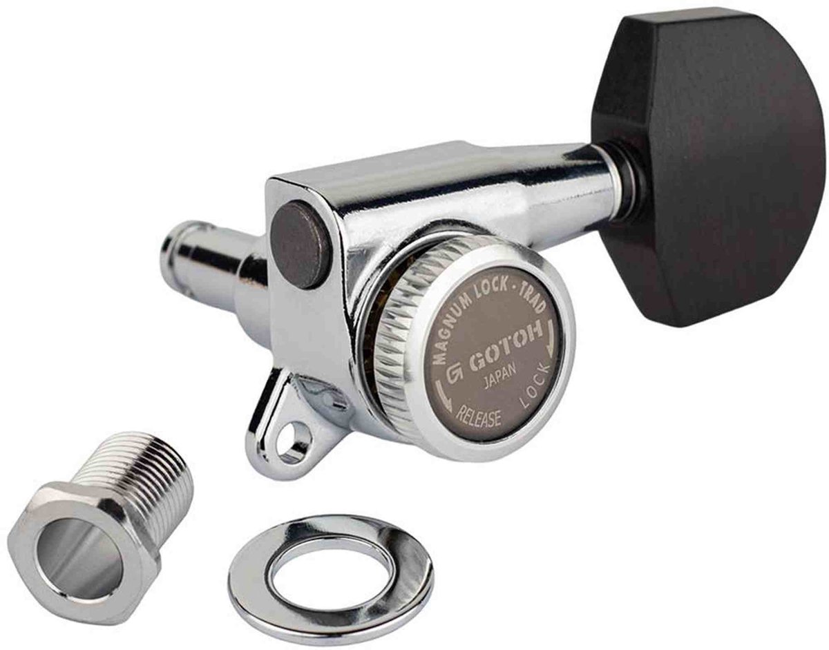 Gotoh GTH14143 SG381 stemmechanieken met Magnum Lock Trad and EN01 knoppen, 3L3R, chroom