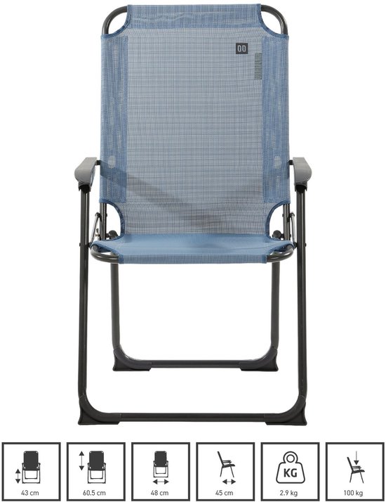 Travellife Como Campingstoel - Water- en uv-bestendig - Zeer compact inklapbaar - Lichtgewicht aluminium frame van Travellife — afbeelding 5