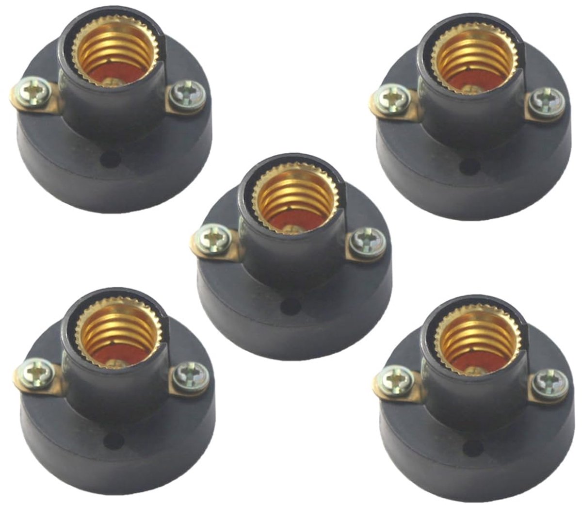 SnelShoppen - E10 Lampenhouder E10 Lamp Fitting LED Pedestal Plastic Plafondhouder 5 Stuks 20x30mm 34V 10W Max - Ideaal voor Feest, Camping, Keuken, T