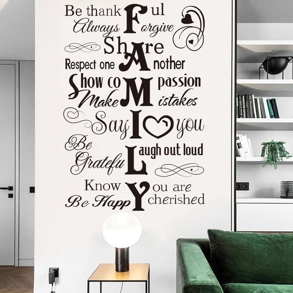 Familie Zeggen Wall Art Stickers Inspirerende Citaten Muurstickers Woonkamer Slaapkamer Home Decor