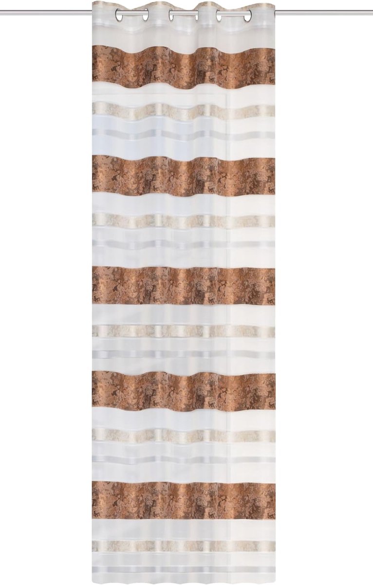 oogjes/kant-en-klaar sjaal Kiran van ondoorzichtige decostof met jacquard-strepen met glansgaren, 245 x 140 cm (h x b) | Kleur: