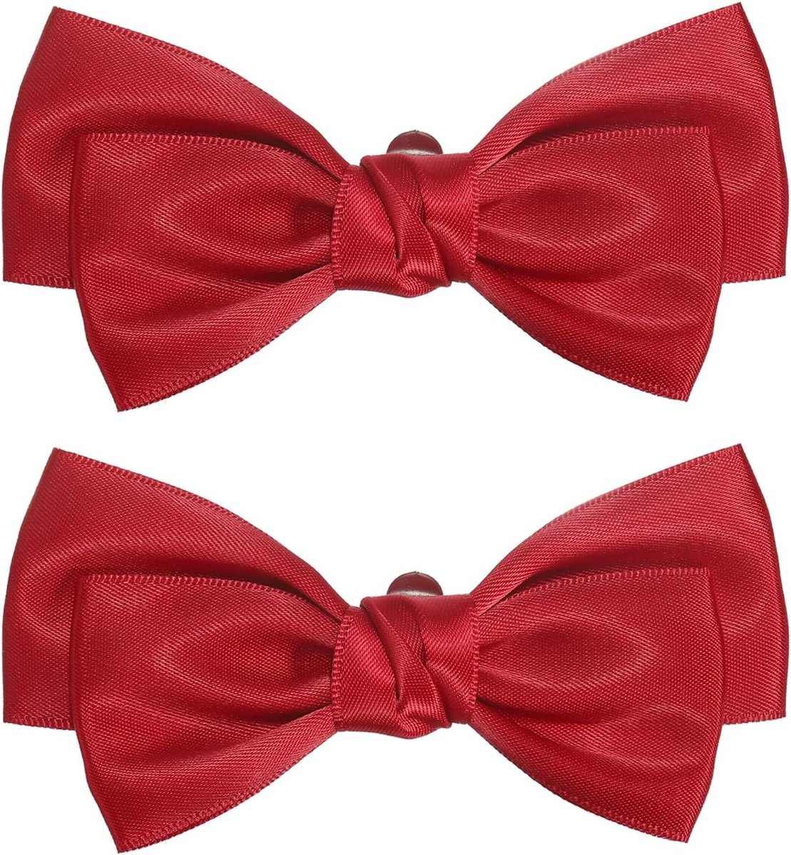 Dames boog schoenclips, 2 stuks satijnen elegante afneembare strik schoenklemmen, schattige versiering schoengesp voor decoratie bruiloft feest rood