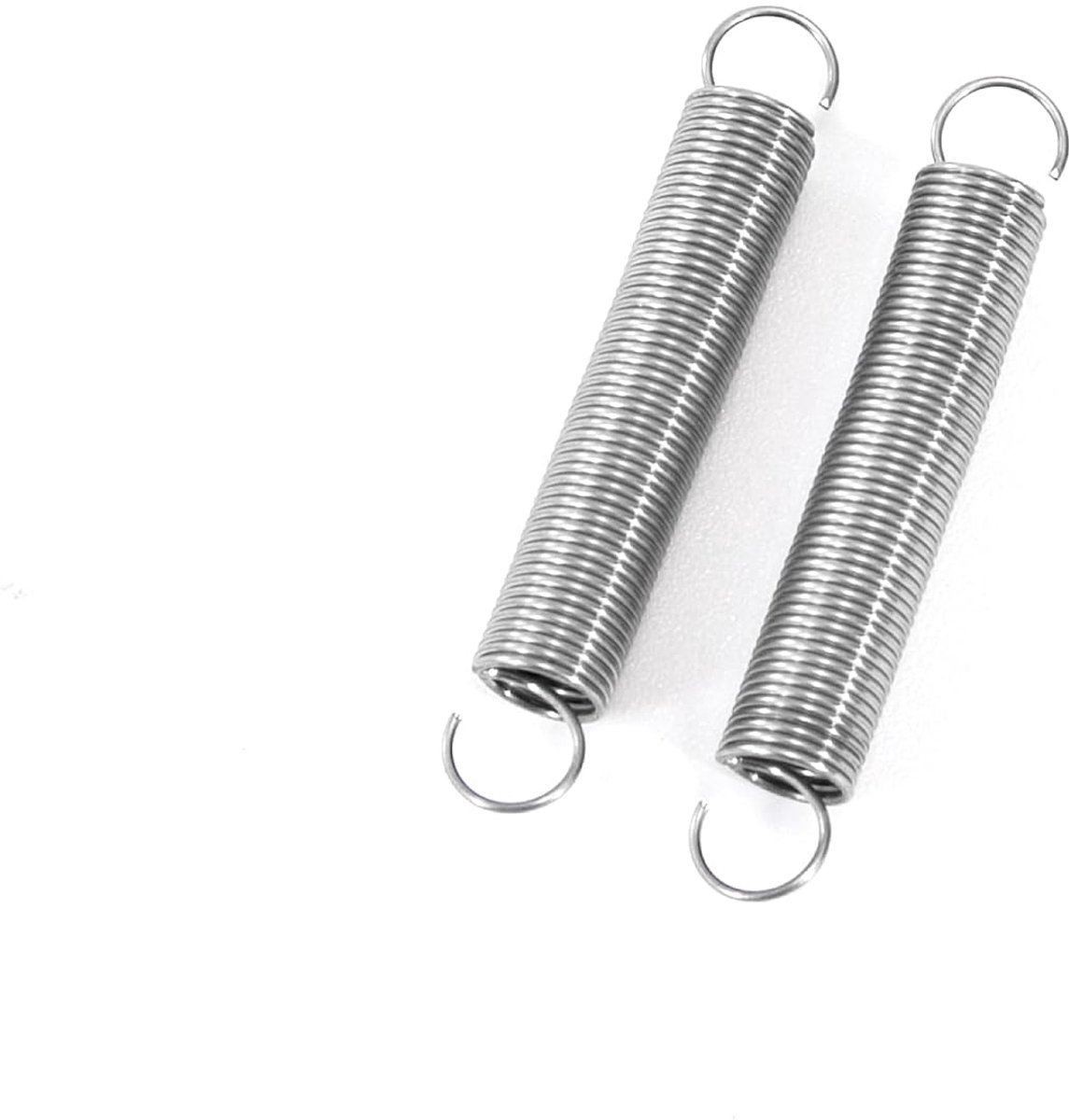 Trekveren met haak, roestvrij staal, trekveer, spanveer, 25 mm, buitendiameter 4 mm, draaddiameter 0,35 mm, maximale trekkracht 0,23 kg, 0,35 x 4 x 25 mm, 20 stuks