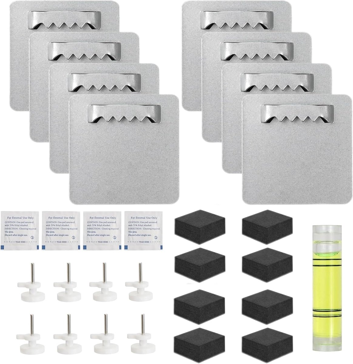 8 stuks fotohangers, zelfklevend met extra sterk 3M kleefoppervlak, fotohangers voor zware foto's, spiegel-fotohaken, zelfklevend, foto's ophangen zonder boren, voor spiegelhouder aan de muur