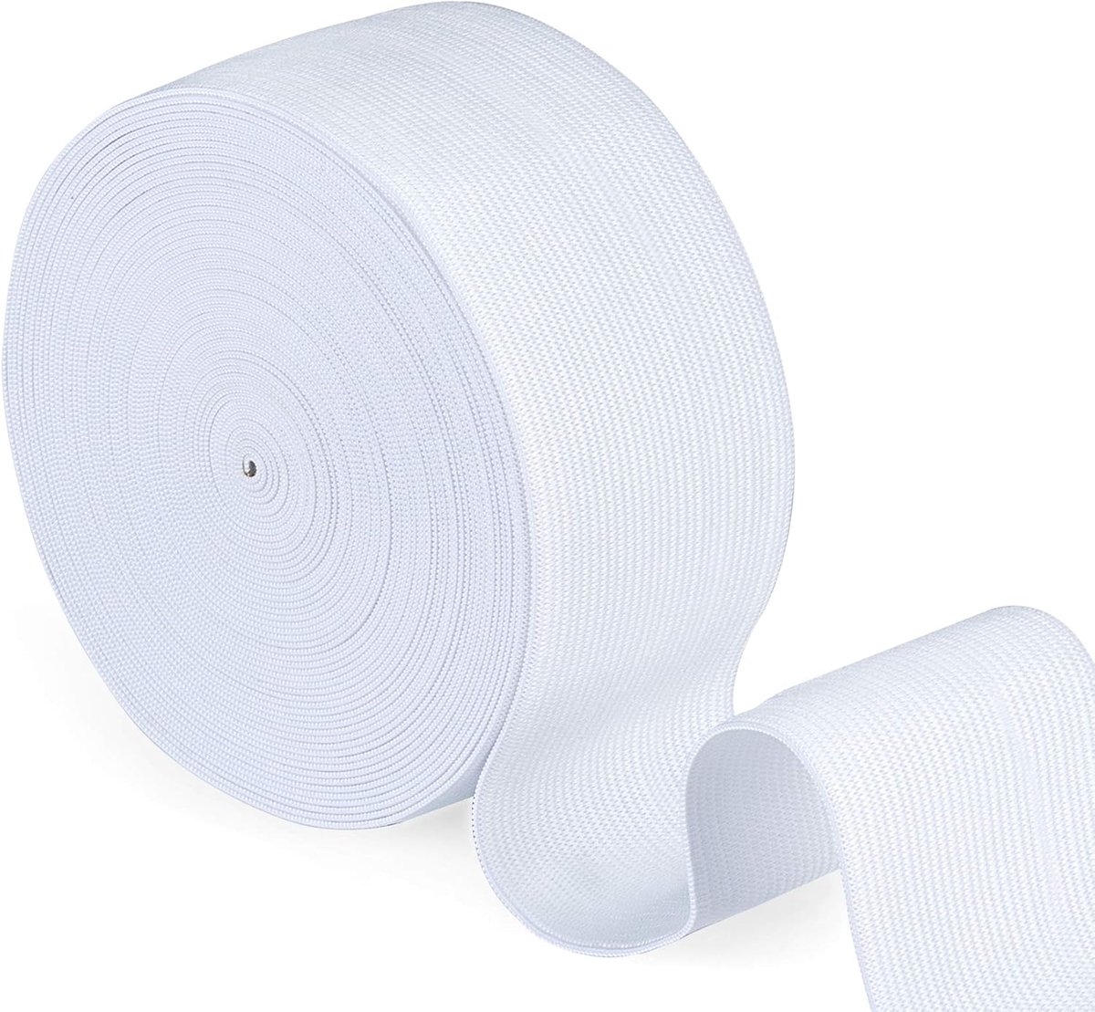 Elastische band, 40 mm breed - 10 meter (11 yards), wit, elastisch voor naaien, elastic band voor huishouden en doe-het-zelf-handwerk