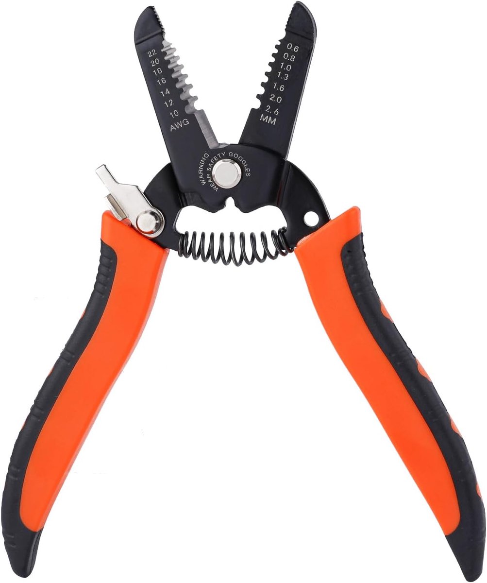 Draadstripgereedschap, 17,9cm 3-in-1 Draadkrimpgereedschap Draadknippergereedschap Draadstriptang voor Thuis Bouw Doe-Het-Zelf-Knutselen Elektriciens