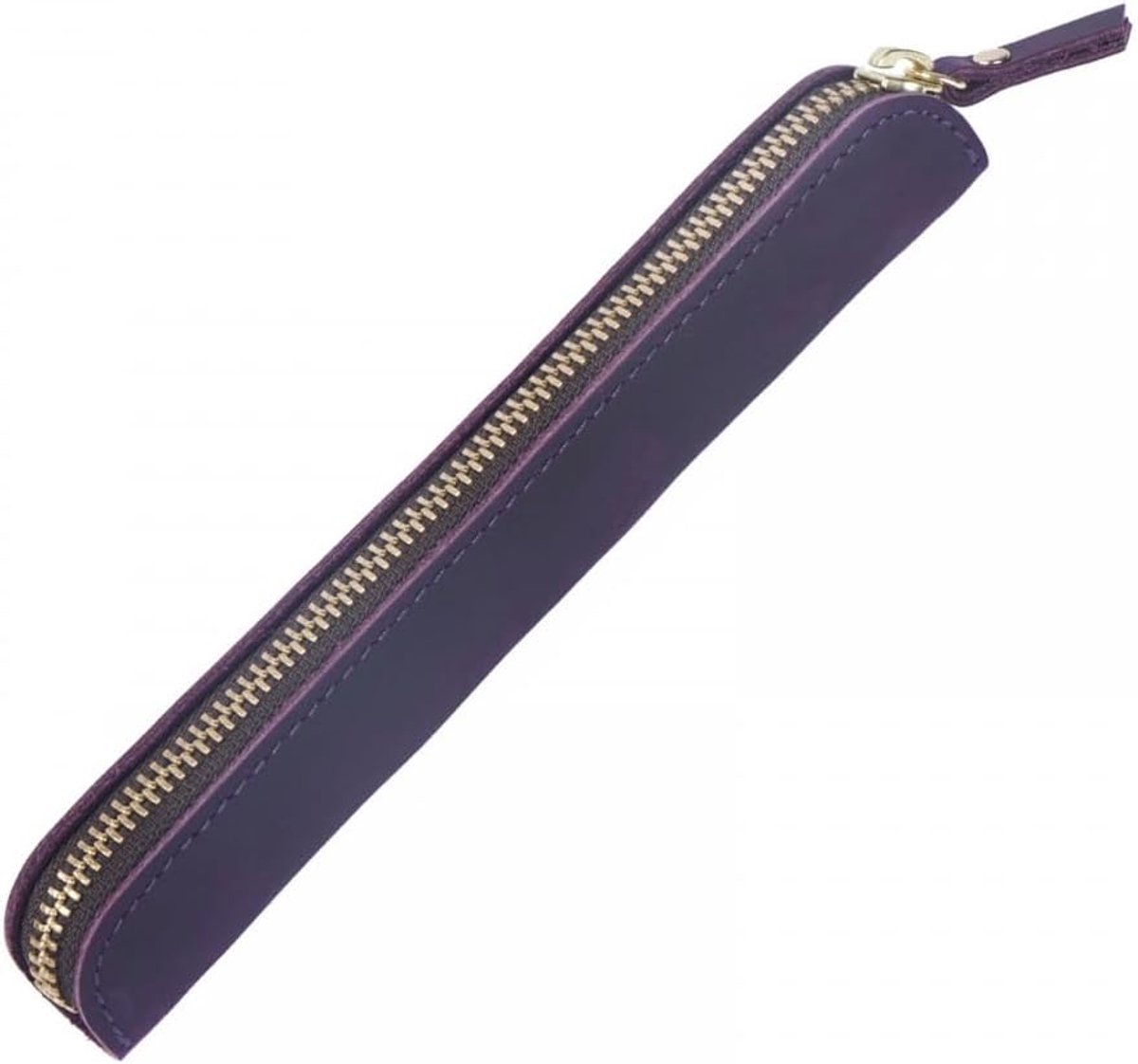 etui pennenetui retro pennenhoes draagbare pennenhoes met ritssluiting zachte pen beschermhoes cover voor pennen vulpen potloden, paars, professioneel, modern