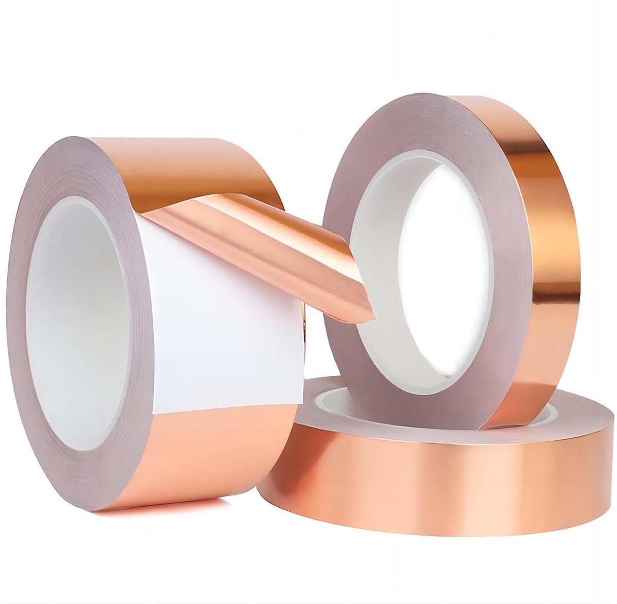 1 Stuk Koperen Plakband, 15mm x 20m, Kopertape Zelfklevend, Enkelzijdig Geleidend, voor Circuits en Elektrische Reparaties