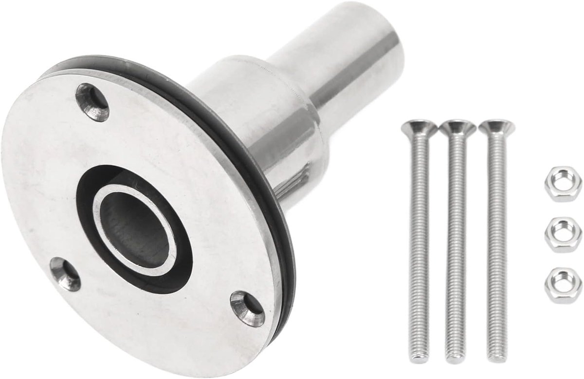 Hull Uitlaat Huid, 0.9in Rechte RVS Thru Hull Uitlaat Fittingen voor 24 Mm Buis Pijp Socket Hardware, voor Webasto, voor Plan Ar, voor Eberspacher Standkachel