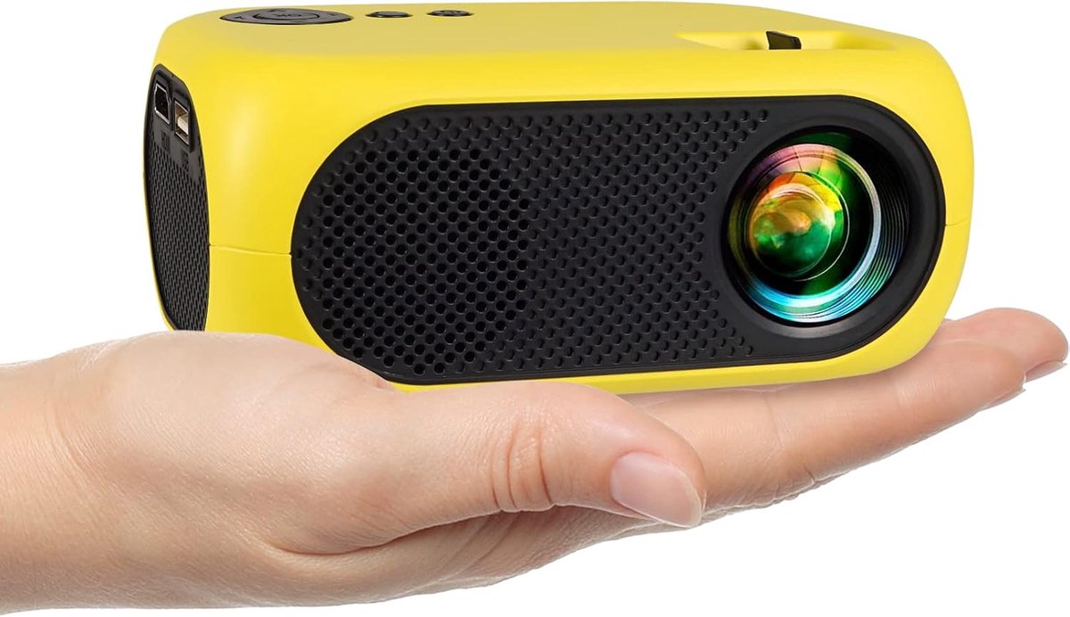 draagbare thuisbioscoopprojector voor mobiele telefoon, HDMI AV, compatibel met DVD, Firestick, laptop, pc, PS4, Xbox