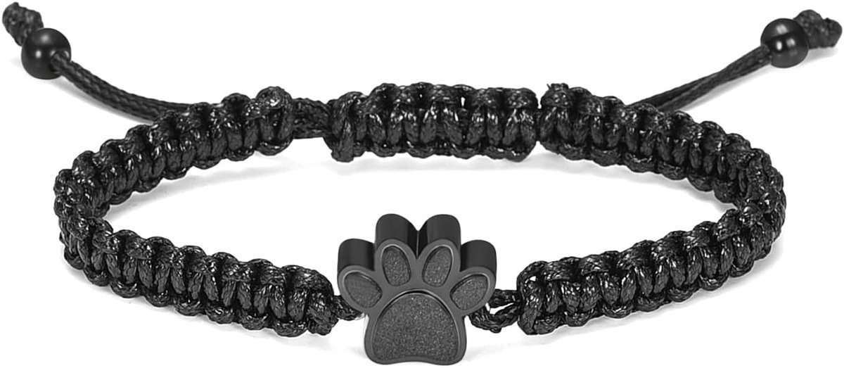 Crematie-armband voor huisdieren, as - hondenpoot hanger armband roestvrij staal gedenkwaardige urn sieraden