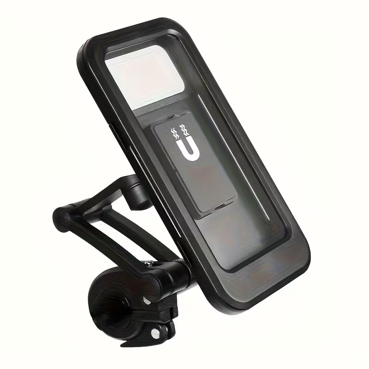 Telefoonhouder Fiets en Motor Waterdicht - Universele Stuurhouder Telefoon 4 t/m 6.7 inch - Met Magneet & Touchscreen - Zwart