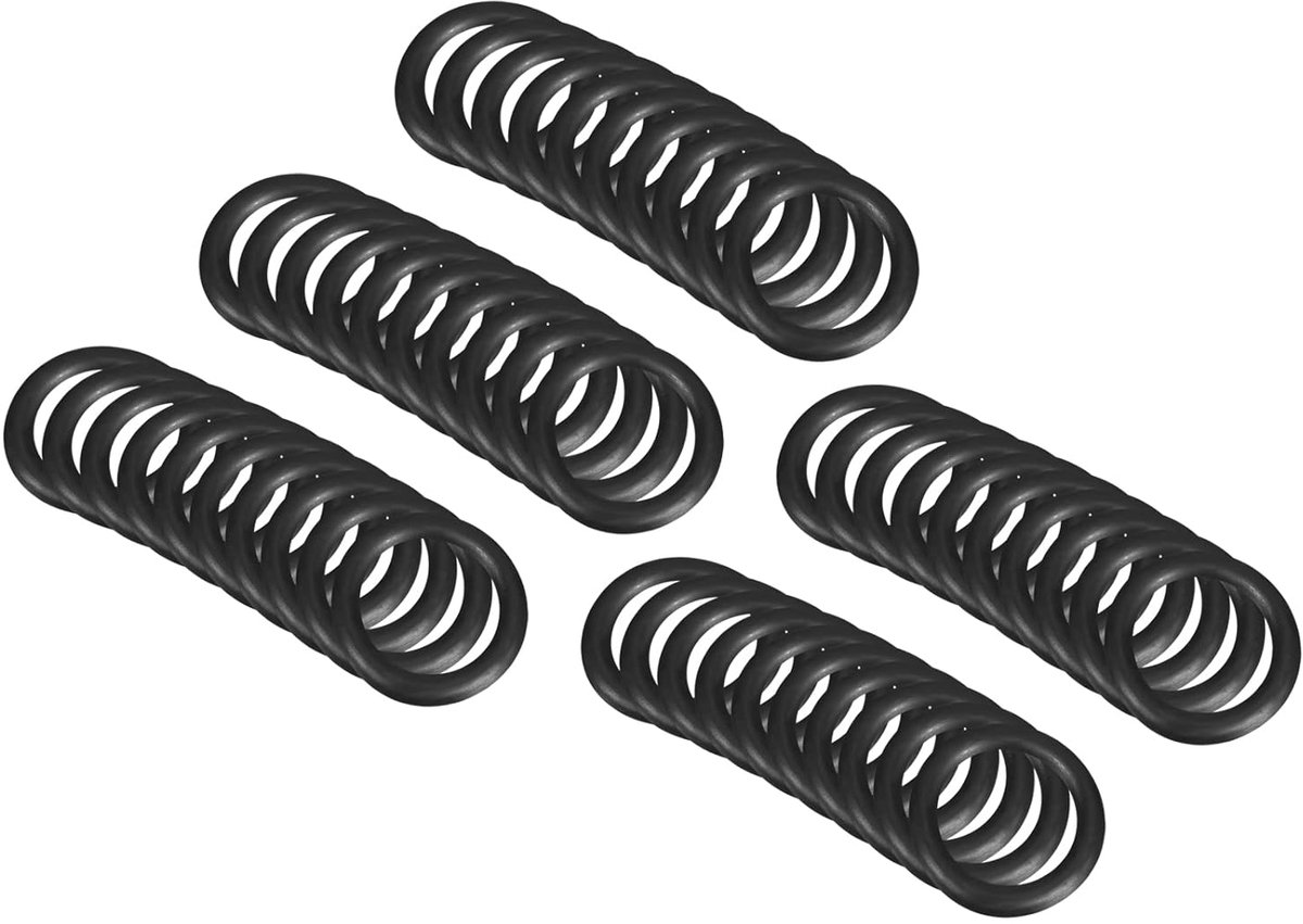 15 mm x 11 mm x 2 mm nitril rubberen afdichtingen x 50 stuks ronde afdichting voor waterkraan loodgieterswerk reparatie afdichting verbinding [zwart]