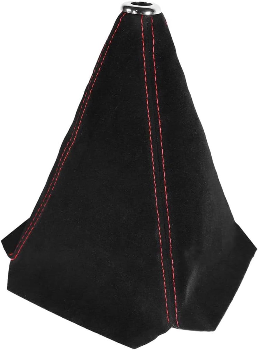 Auto Gear Lever Cover, Universele Suede Shifter Knop Gaiter, Rode Lijn