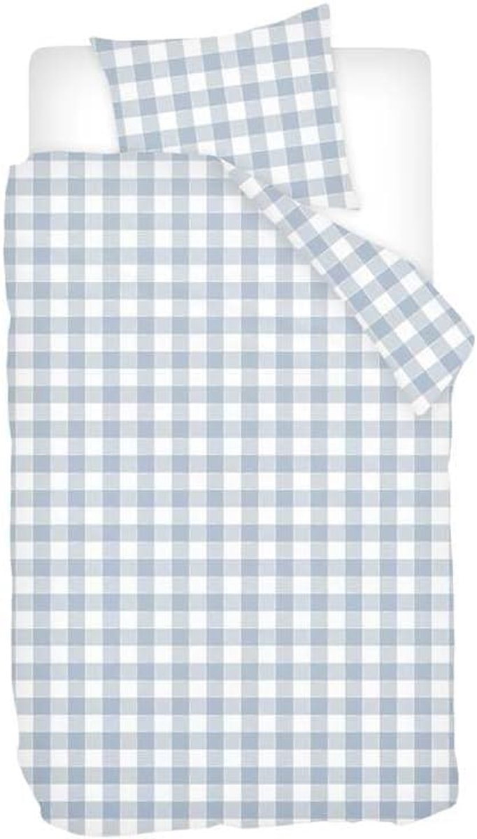 Dekbedovertrek - Eenpersoons - 140x200/220 cm + 1 kussensloop 65x65 cm - Blauw