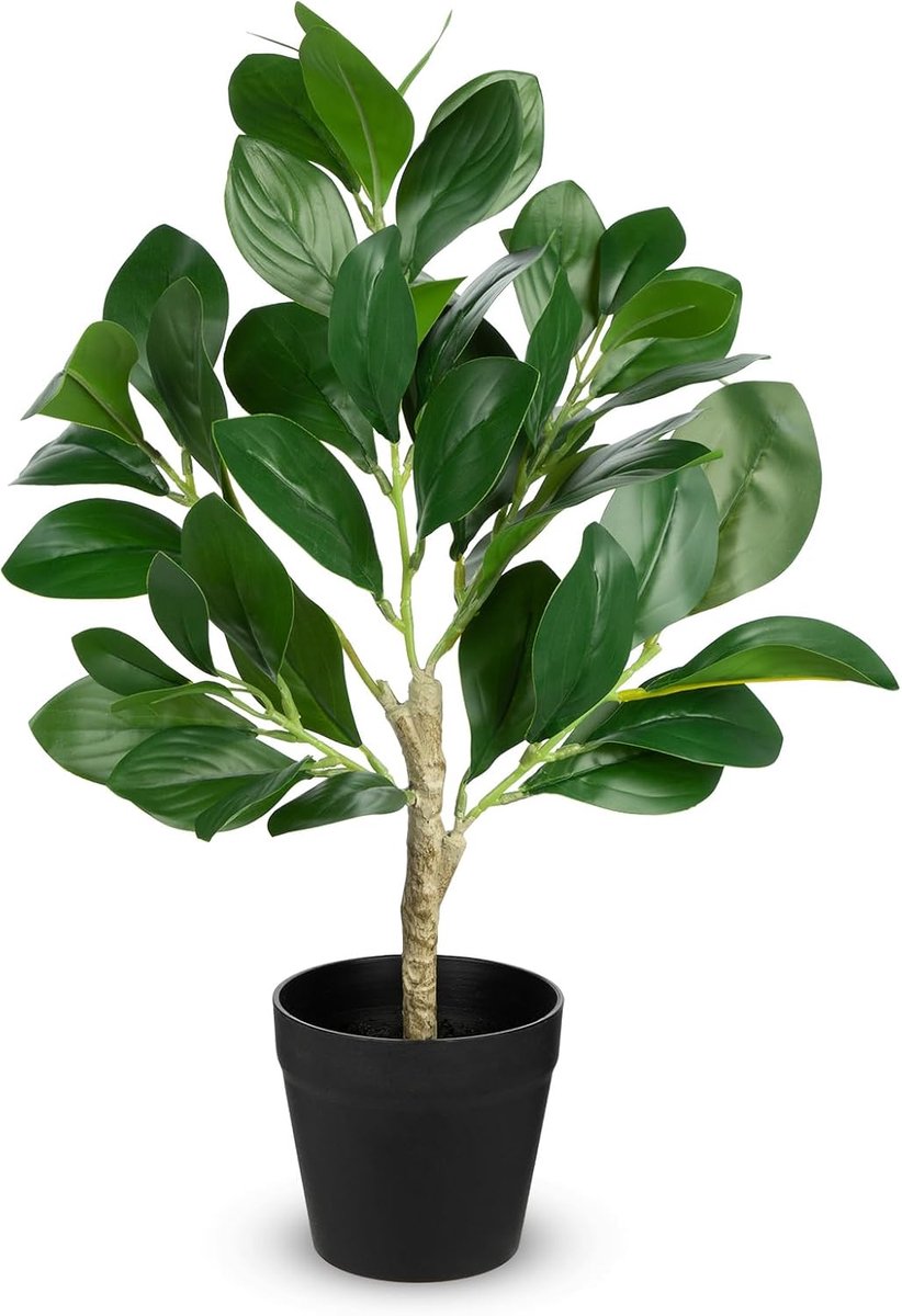 kunstmatige plant in pot, groene plant, kunstmatig als echt 40 cm, kunstplanten, groene decoratie voor thuis, kamer, balkon, buiten