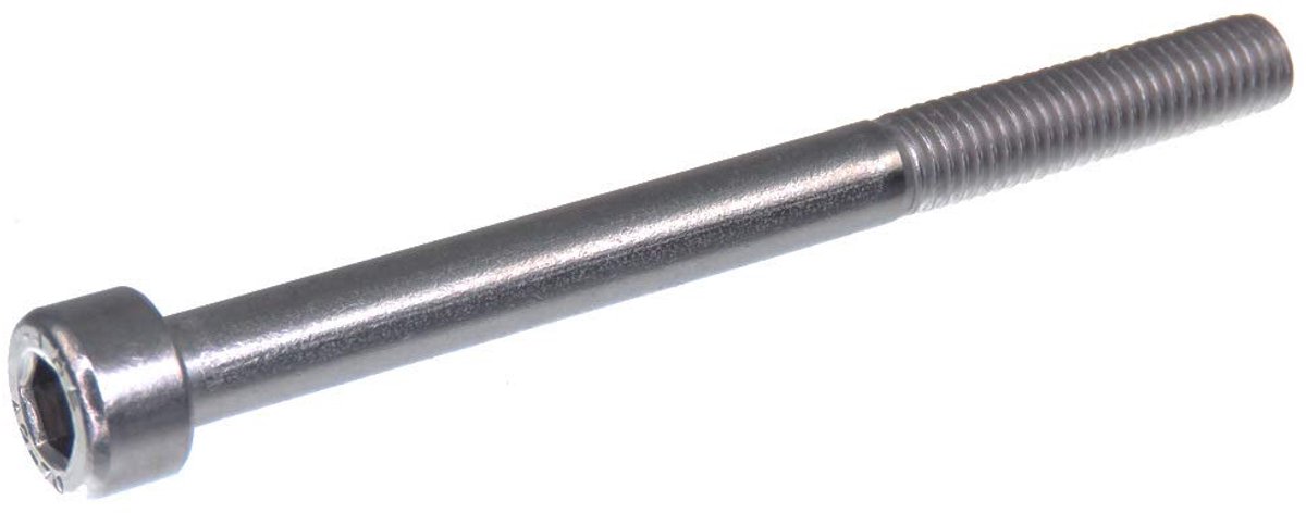Cilinderschroef M10 x 100 mm, roestvrij staal V2A VA A2, DIN 912 / ISO 4762, binnenzeskant, deeldraad, 20 stuks
