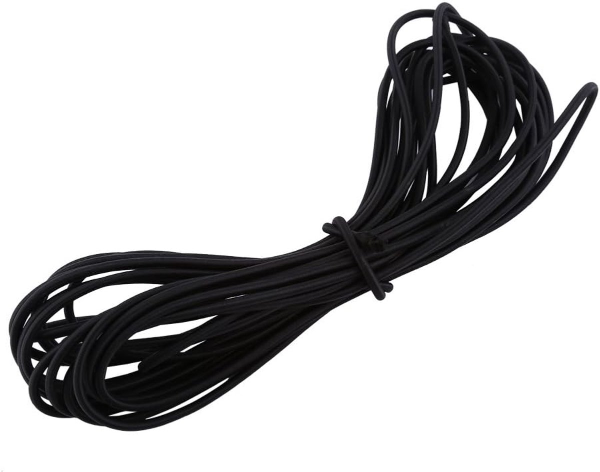 4 mm bungee rubberen touw elastische band 10 meter naar beneden schok touw voor doe-het-zelf ambachten (zwart)